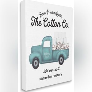 Stupell Industries Toilet Paper Cotton Co Delivery Truck Bathroom Wall Art